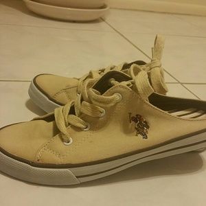 POLO canvas lace up backless Slider